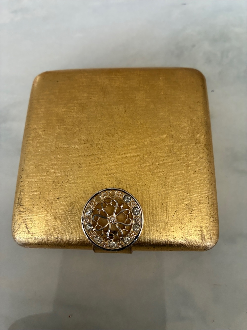 vintage Avon Imperial Jewel powder compact 60s mid century